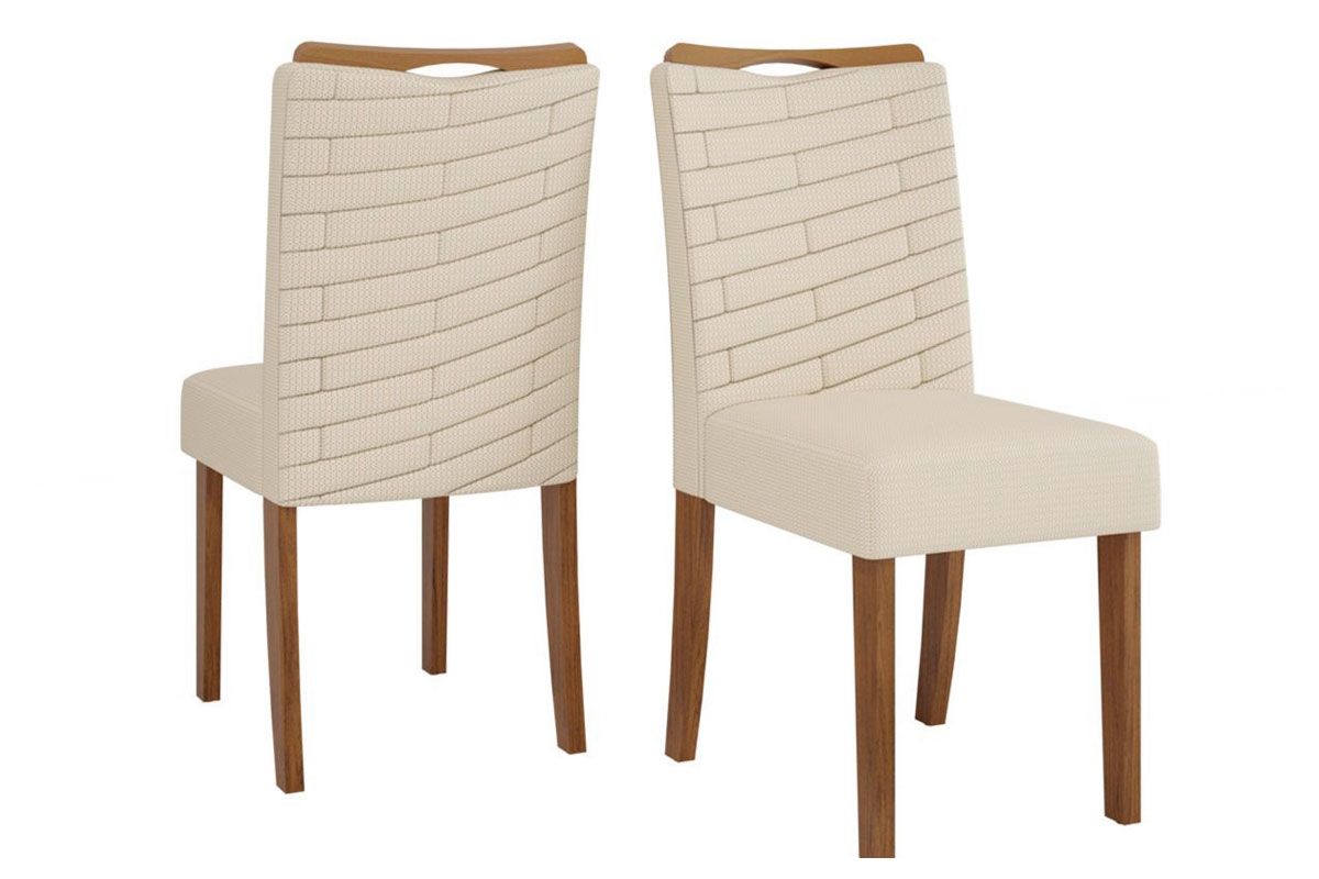 Sala Jantar Mesa Italia c/ Tampo Madeirado c/ Vidro 120x90cm e 4 Cadeiras Julia - DJ Móveis