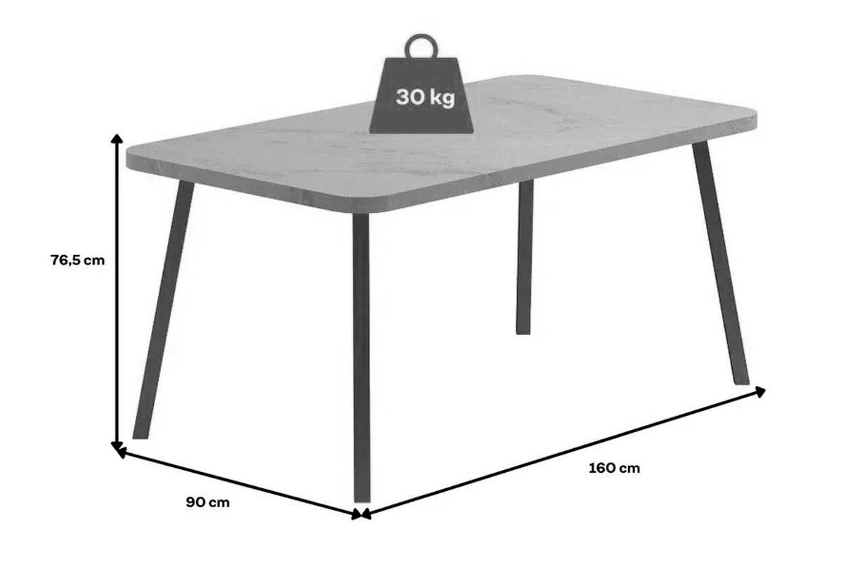 Sala Jantar Mesa Stellar 1597 Aço c/ Tampo Madeirado 160x90cm e 6 Cadeiras Hug - Carraro