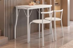 Sala de Jantar Completa Multiuso Dobrável e 2 Banquetas 105 - Carraro