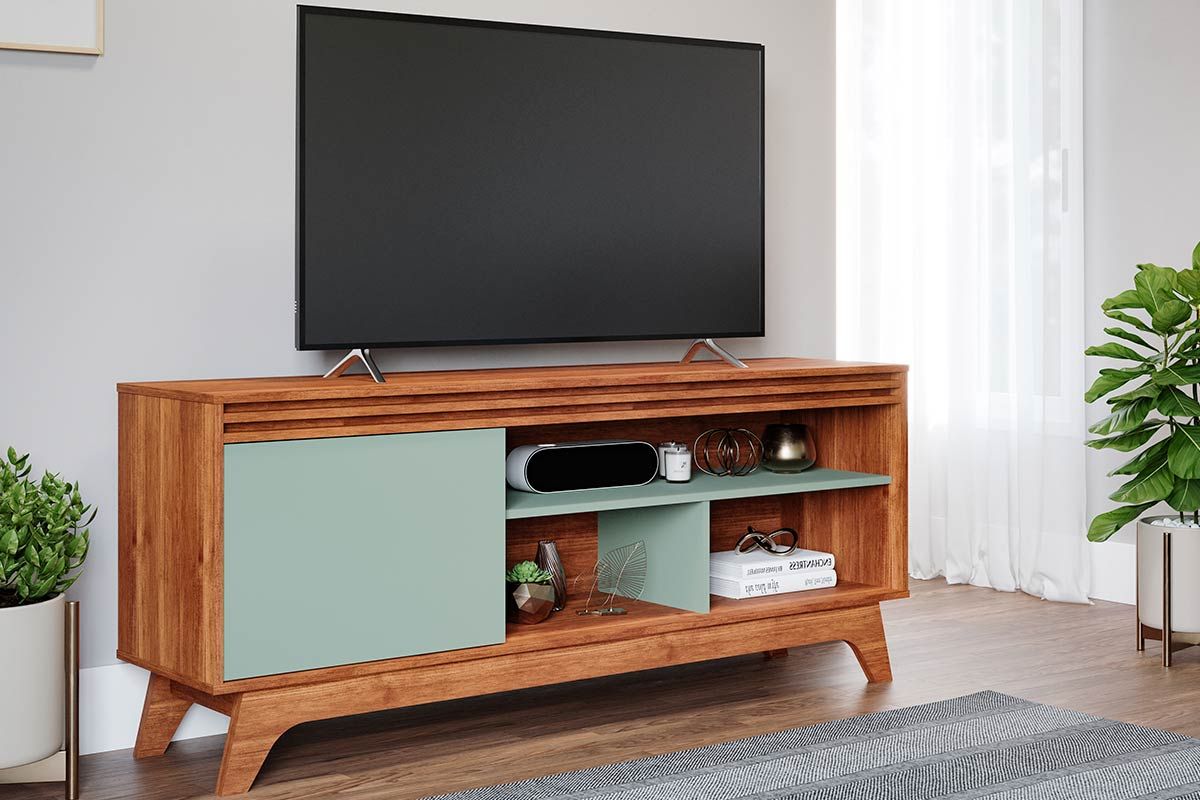 Rack Bancada p/ TV até 55 Pol Grecia 154cm Permóbili Rack Bancada p/ TV até 55 Pol Grecia 154cm Permóbili
