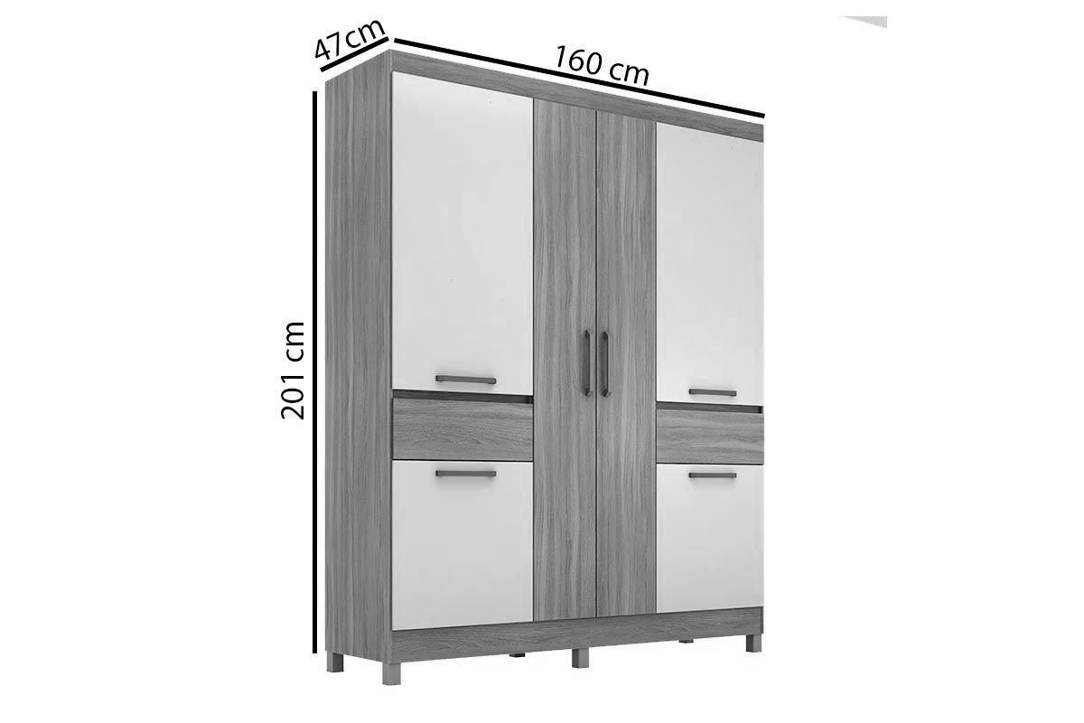Guarda Roupa Casal 6 Portas e 2 Gavetas Mauá Demóbile Guarda Roupa Casal 6 Portas e 2 Gavetas Mauá Demóbile