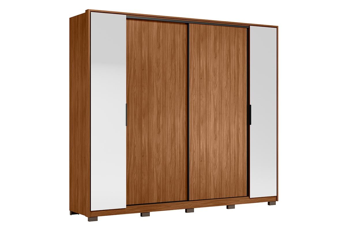 Guarda Roupa Solteiro 4 Portas c/Esp e Pés Laredo Demóbile Guarda Roupa Solteiro 4 Portas c/Esp e Pés Laredo Demóbile