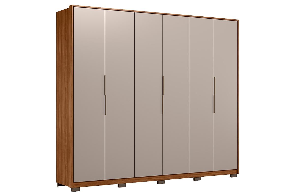 Guarda Roupa Casal 6 Portas e 6 Gavetas c/Pés Atrice Demóbile