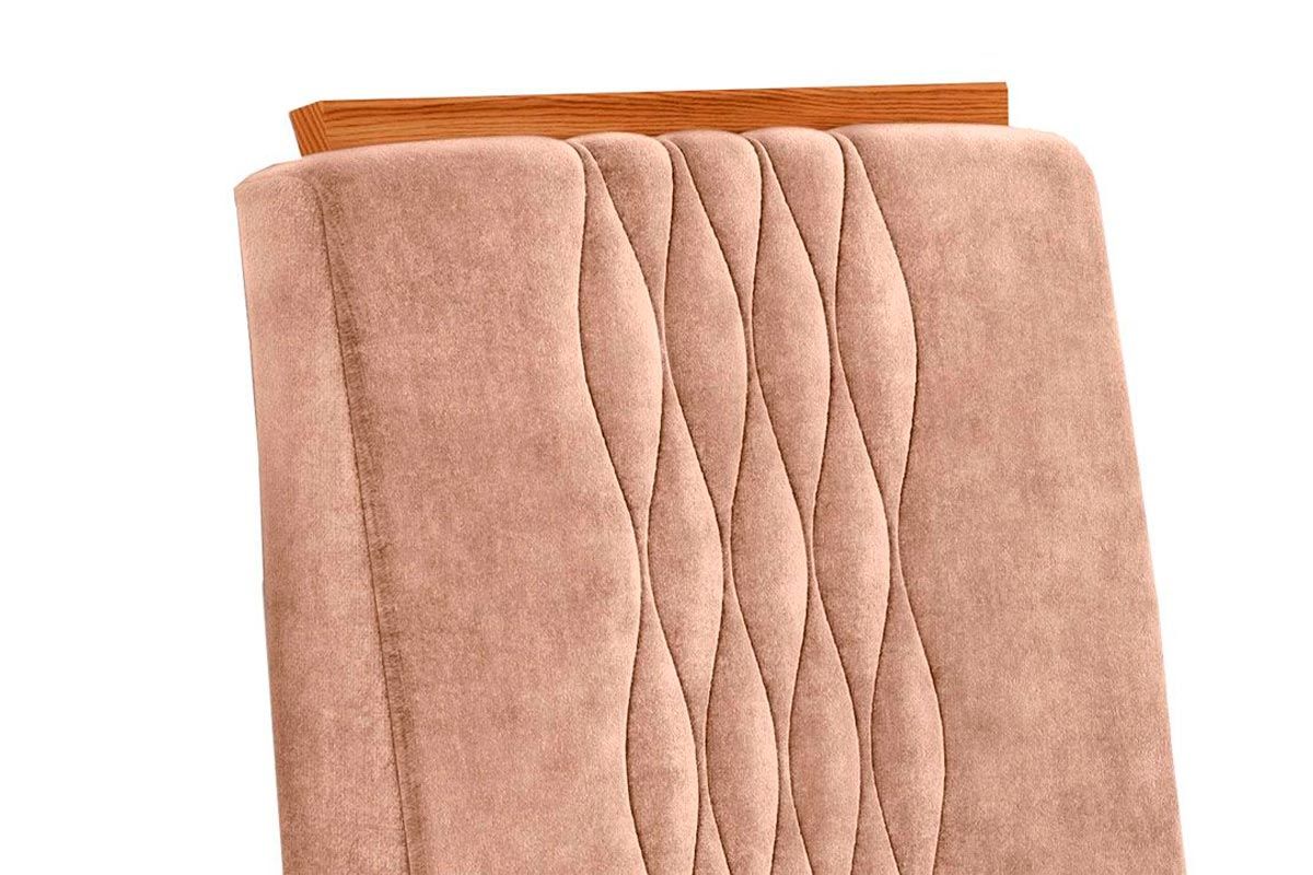 Sala Jantar Mesa Dulce c/ Tampo Madeirado c/ Vidro Reto 180x90cm e 6 Cadeiras Lia - DJ Móveis