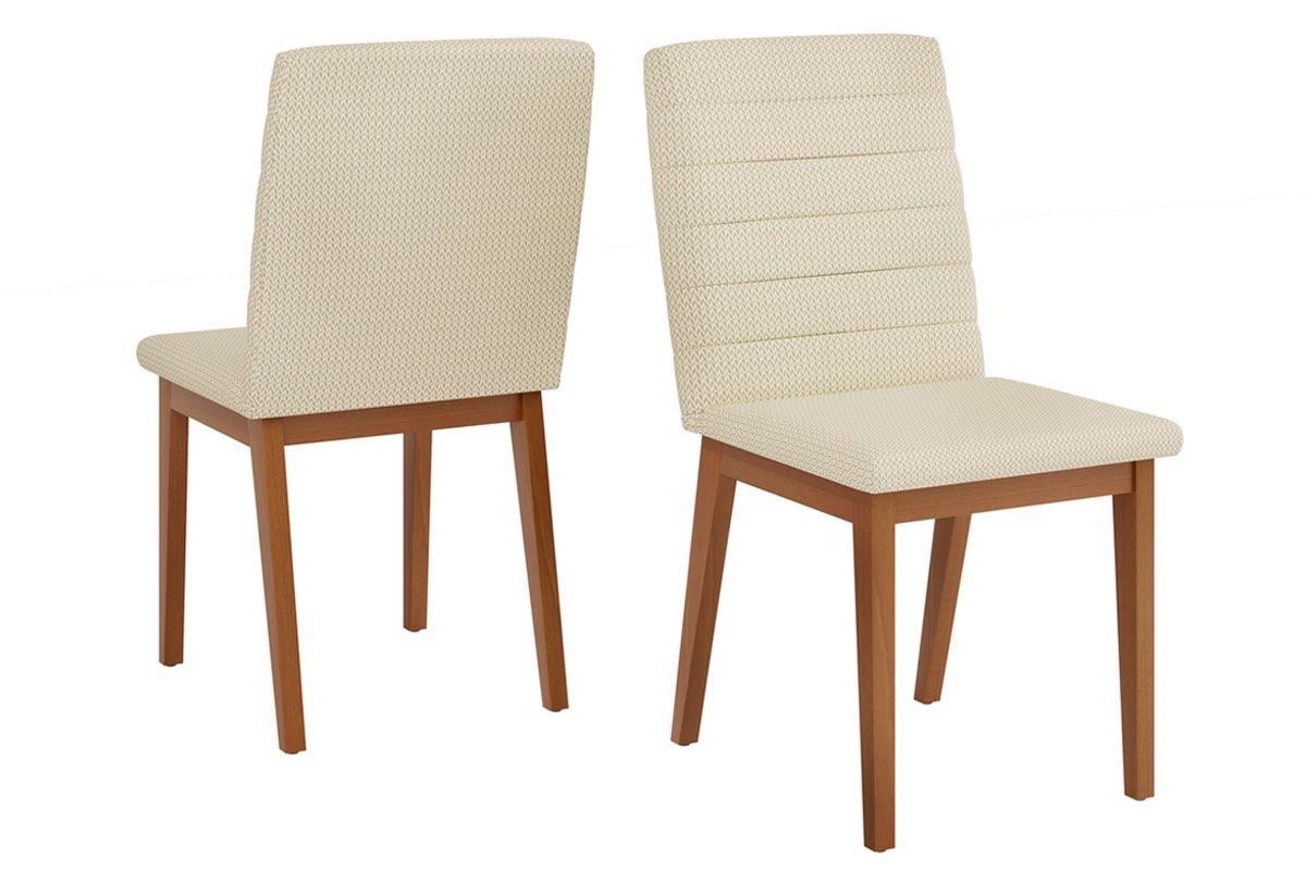 Sala de Jantar Completa Itália c/ Tampo Madeirado c/ Vidro Curvo 136x136cm e 8 Cadeiras Sofia - DJ Móveis