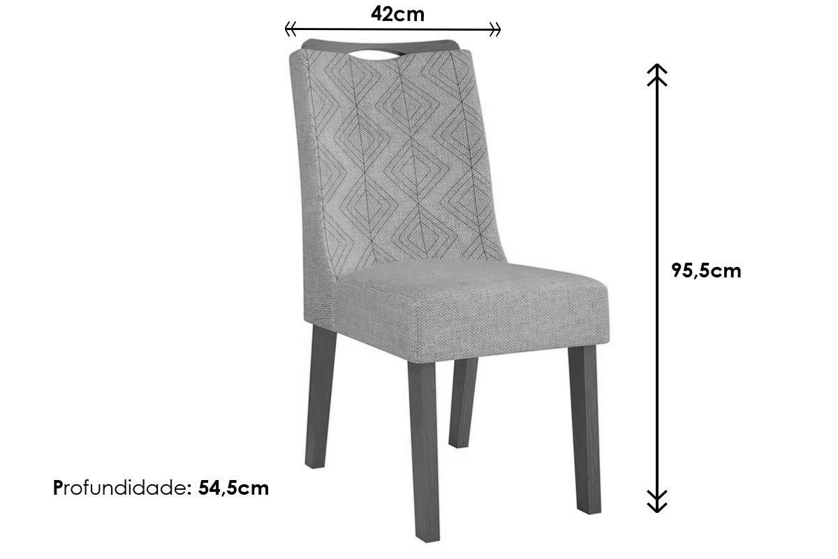 Sala Jantar Mesa Canes c/ Tampo Madeirado c/ Vidro Curvo 200x100cm e 8 Cadeiras Stela - DJ Móveis
