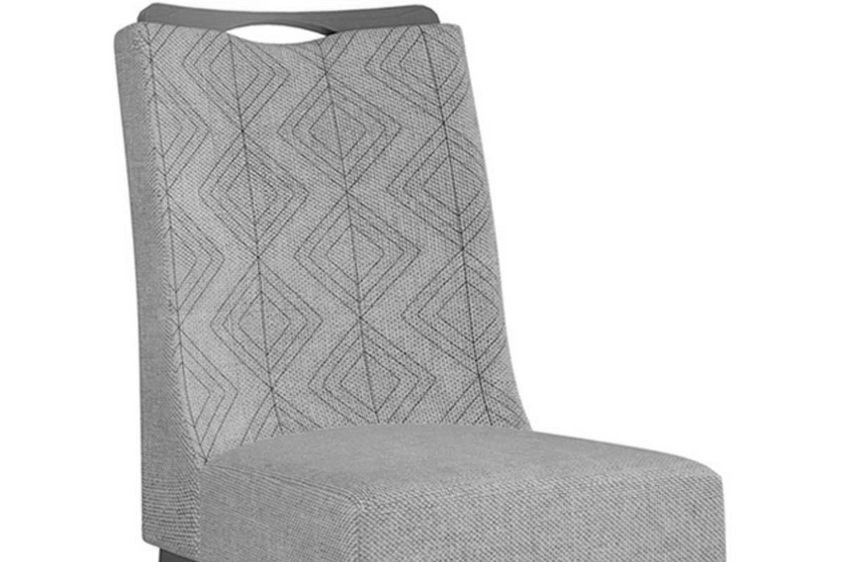 Sala Jantar Mesa Canes c/ Tampo Madeirado c/ Vidro Curvo 200x100cm e 8 Cadeiras Stela - DJ Móveis