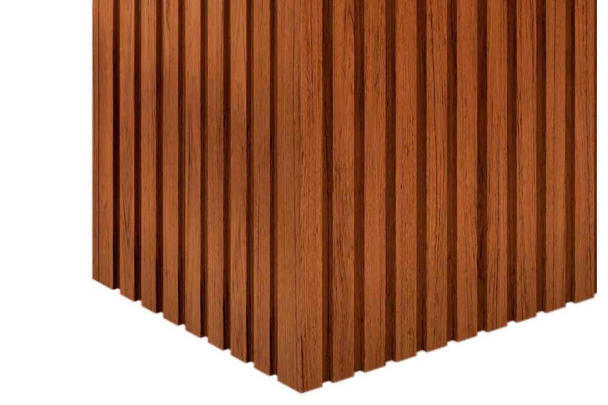 Sala Jantar Mesa Canes c/ Tampo Madeirado c/ Vidro Curvo 200x100cm e 8 Cadeiras Stela - DJ Móveis