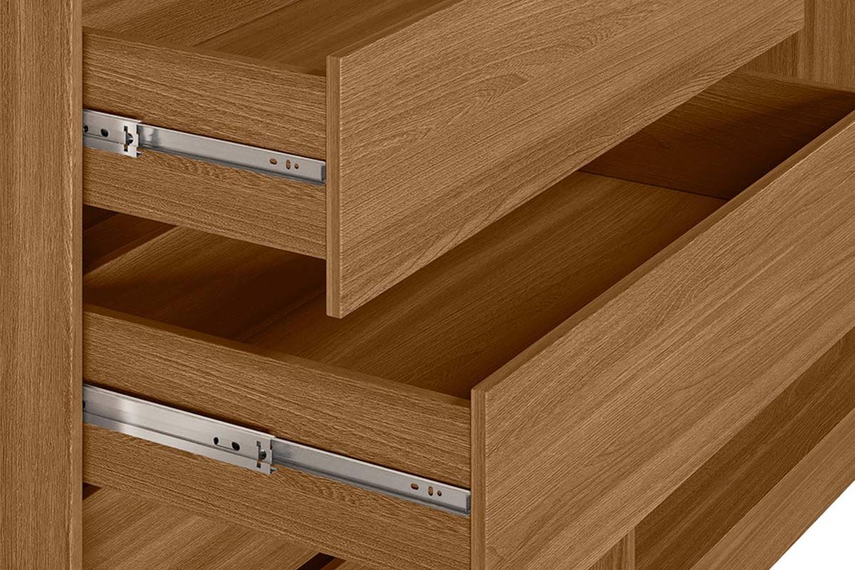 Quarto Casal Modulado Irlanda 7 Peças (3 Armários + 1 Ponte Aérea + 3 Complementos) QCM161 - Demóbile