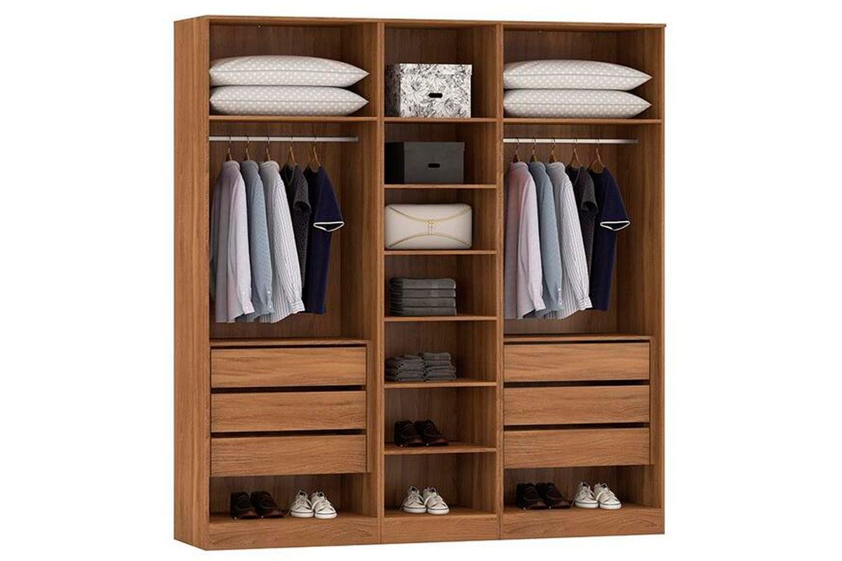 Quarto Casal Modulado Irlanda 3 Peças (3 Armários) QCM164 - Demóbile