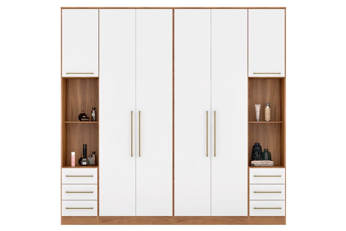 Quarto Casal Modulado Irlanda 4 Peças (2 Armários + 2 Complementos) QCM165 - Demóbile