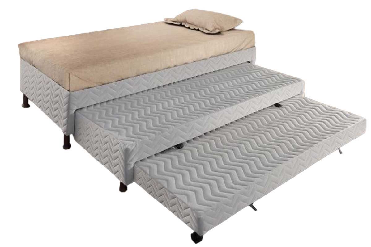 Cama Box c/2 Auxiliares Tribox White Paropas Cama Box c/2 Auxiliares Tribox White Paropas