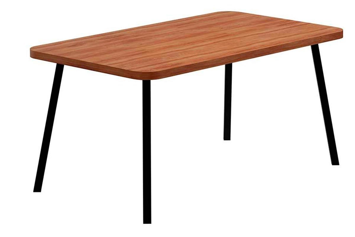 Sala de Jantar Completa Stellar 1597 Aço c/ Tampo Madeirado 160x90cm e 4 Cadeiras Duo - Carraro