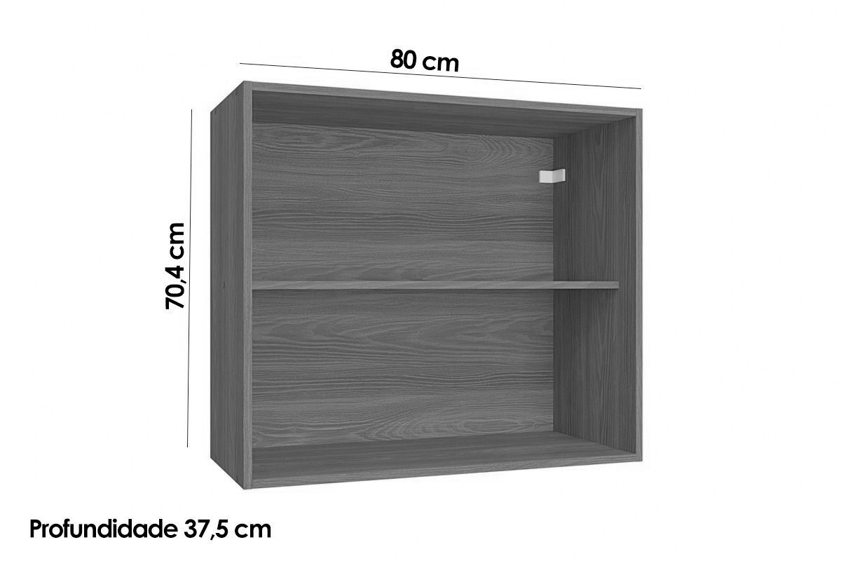 Armário Aéreo Cozinha Kappesberg Ciela R644 c/2 Portas 80cm