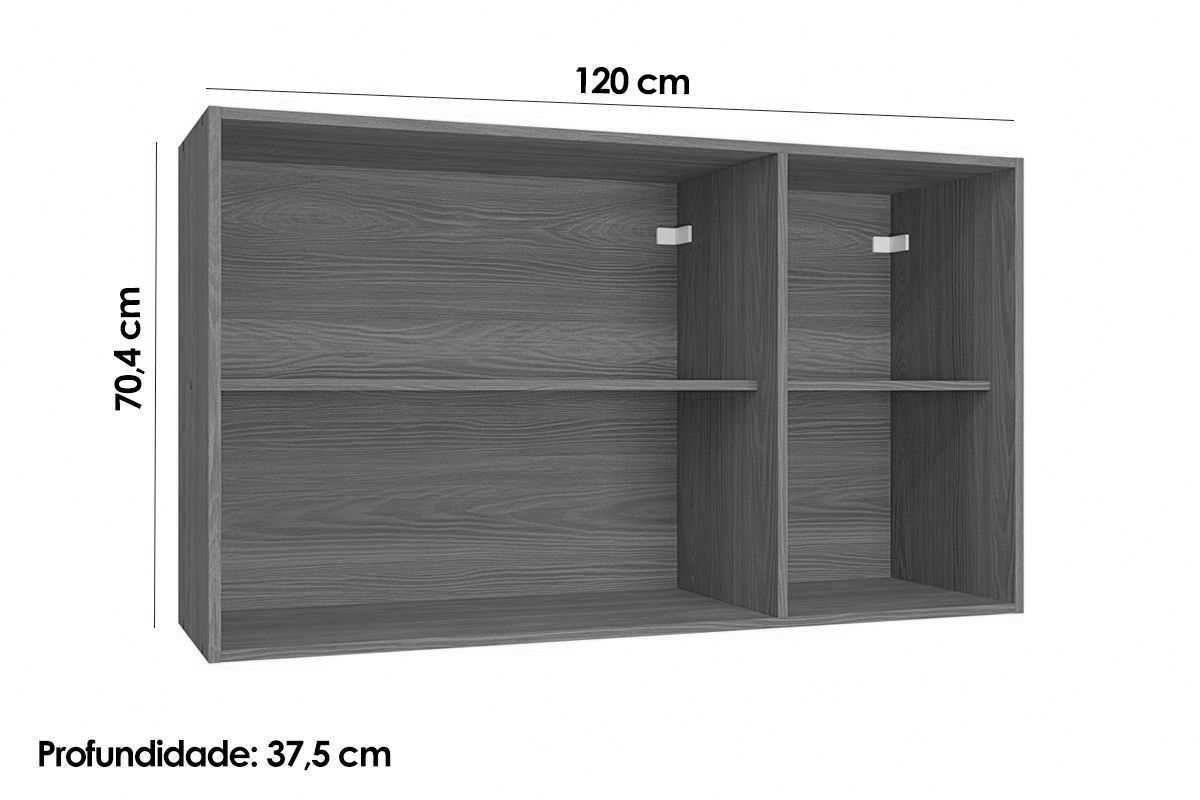 Armário Aéreo Cozinha Kappesberg Ciela R646 c/3 Portas 120cm Armário Aéreo Cozinha Kappesberg Ciela R646 c/3 Portas 120cm