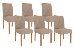 Cadeira Jantar Clarice Kit 6 Un Cimol