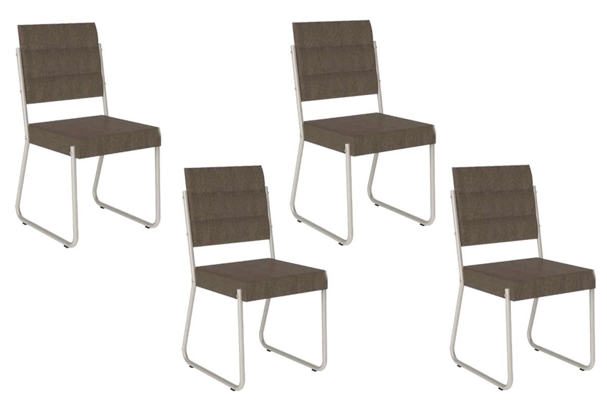 Cadeira Sala de Jantar 1736 Kit 4 Uni - Carraro