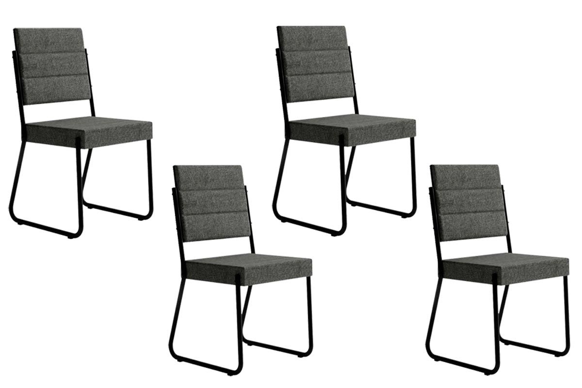 Cadeira Sala de Jantar 1736 Kit 4 Uni - Carraro