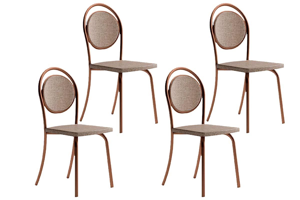 Cadeira Sala de Jantar 1738 Kit 4 Uni - Carraro