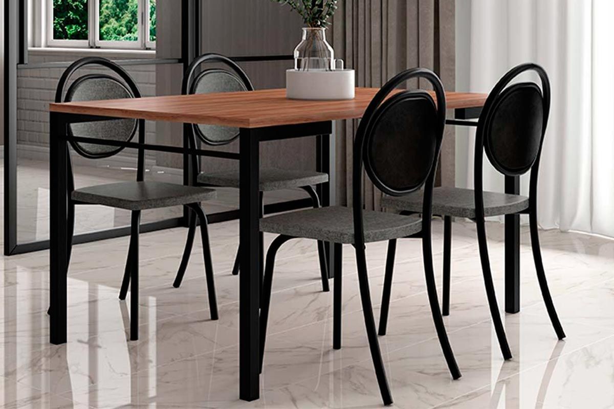 Cadeira Sala de Jantar 1738 Kit 4 Uni - Carraro