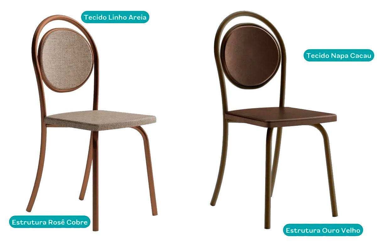 Cadeira Sala de Jantar 1738 Kit 4 Uni - Carraro