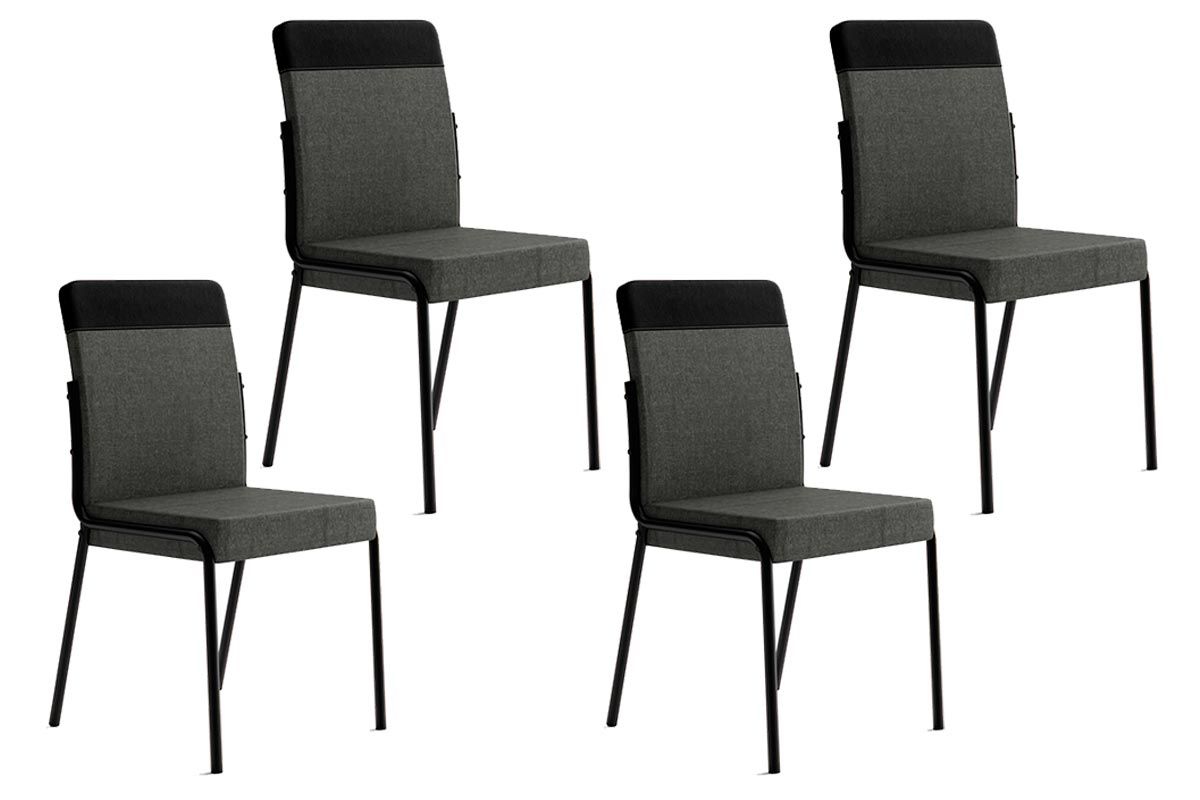 Cadeira Sala de Jantar Duo 1739 Kit 4 Uni - Carraro