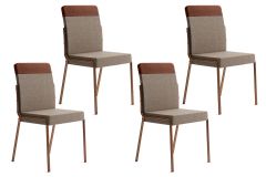 Cadeira Sala de Jantar Duo 1739 Kit 4 Uni - Carraro