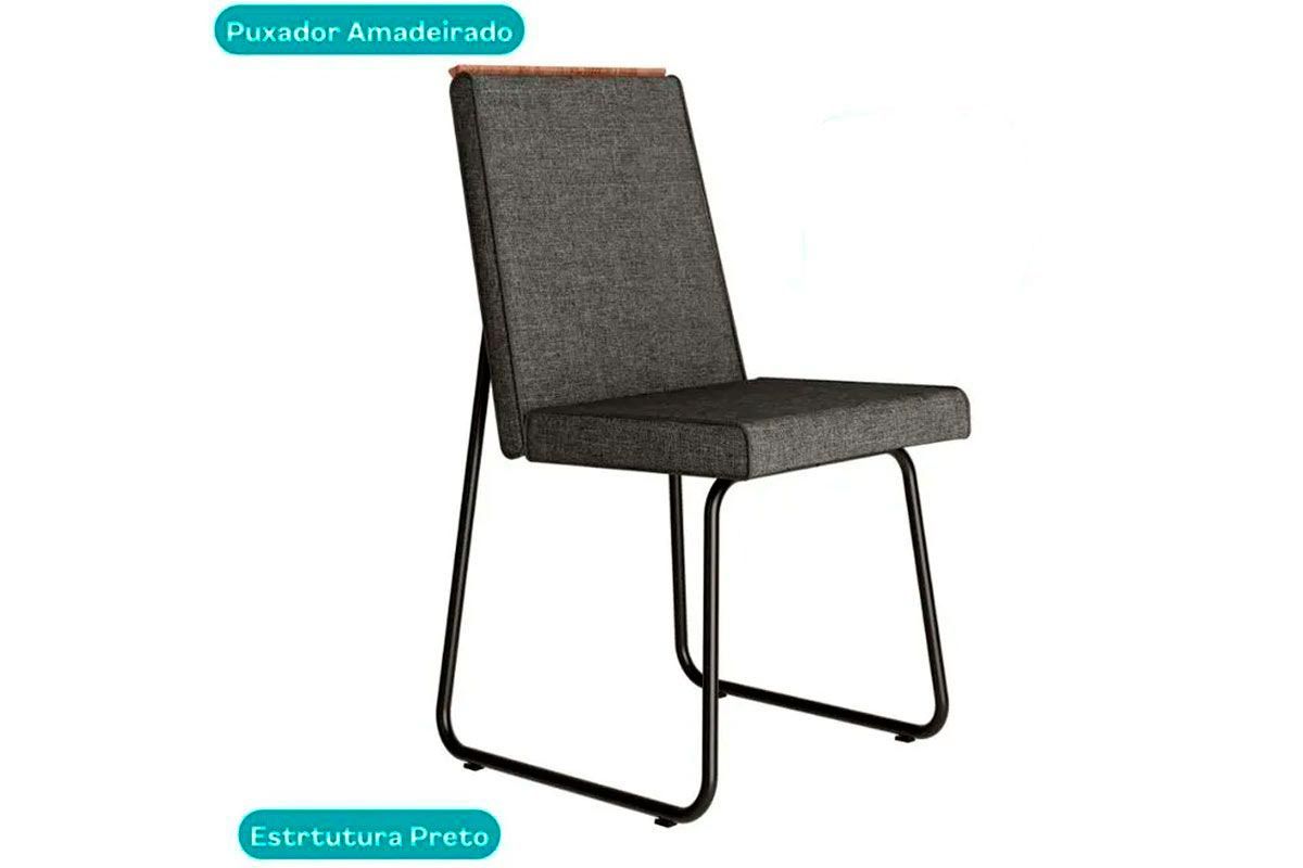 Cadeira Sala de Jantar Lira 1752 Kit 6 Uni - Carraro