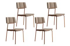 Cadeira Sala de Jantar Lou 1742 Kit 4 Uni - Carraro