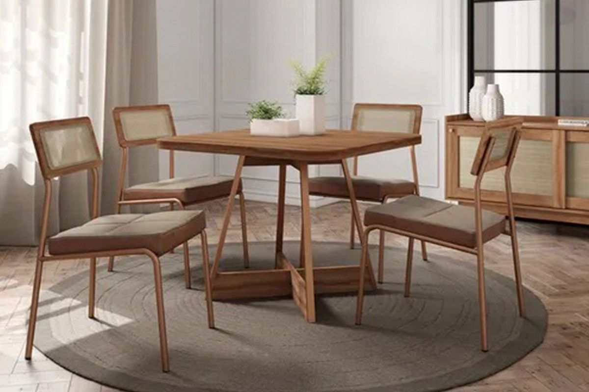 Cadeira Sala de Jantar 1741 Kit 6 Uni - Carraro