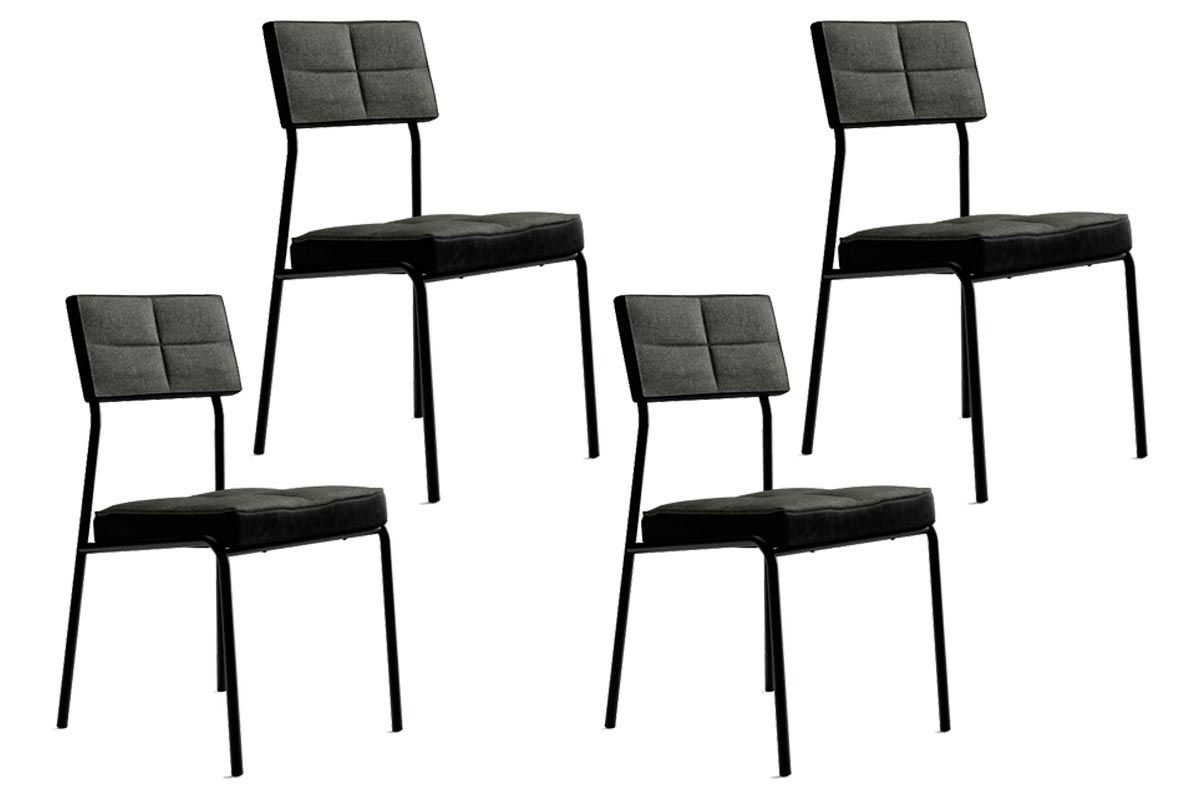 Cadeira Sala de Jantar Neo 1740 Kit 4 Uni - Carraro