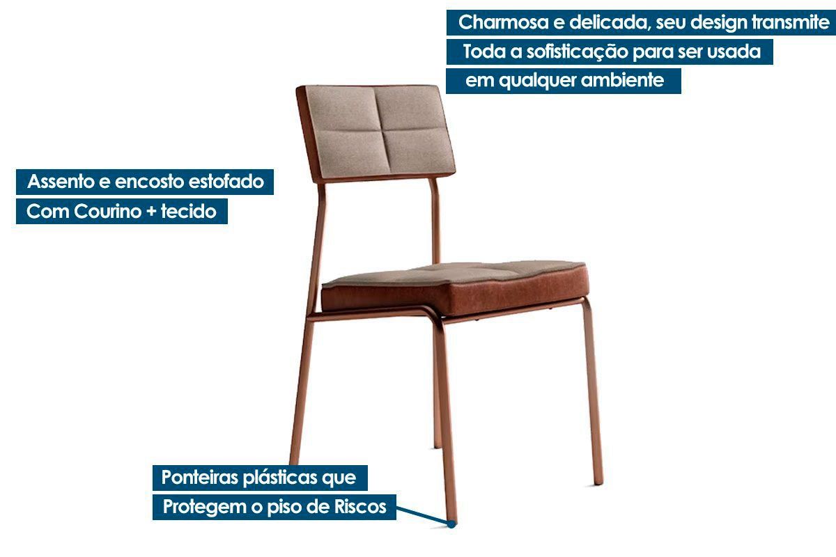 Cadeira Sala de Jantar Neo 1740 Kit 4 Uni - Carraro