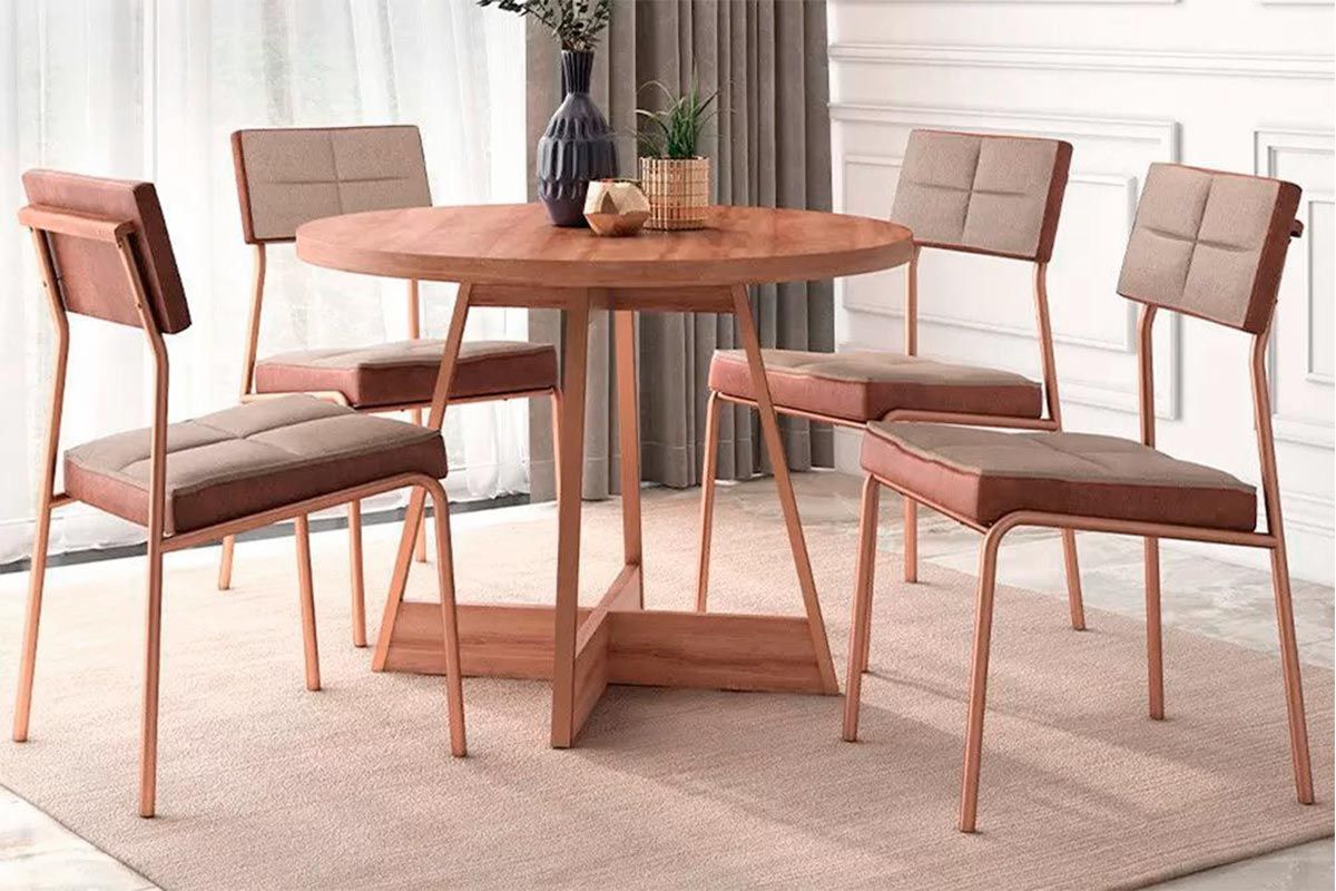Cadeira Sala de Jantar Neo 1740 Kit 4 Uni - Carraro