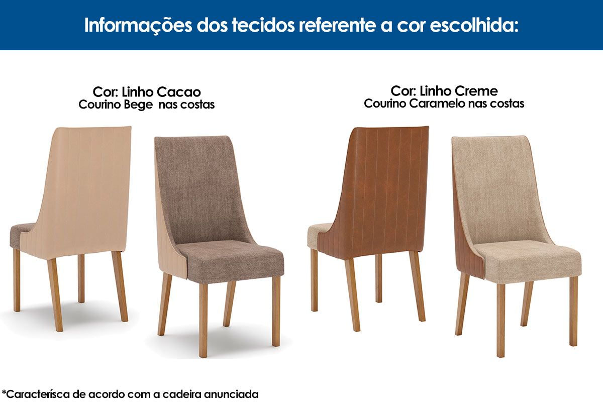 Cadeira Sala de Jantar Ivy Kit 4 Un - Henn