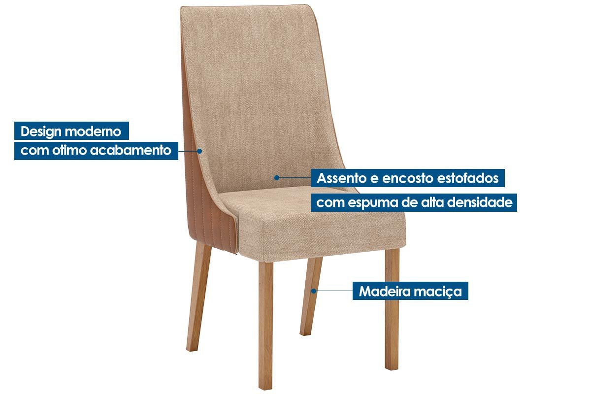 Cadeira Sala de Jantar Ivy Kit 6 Un - Henn