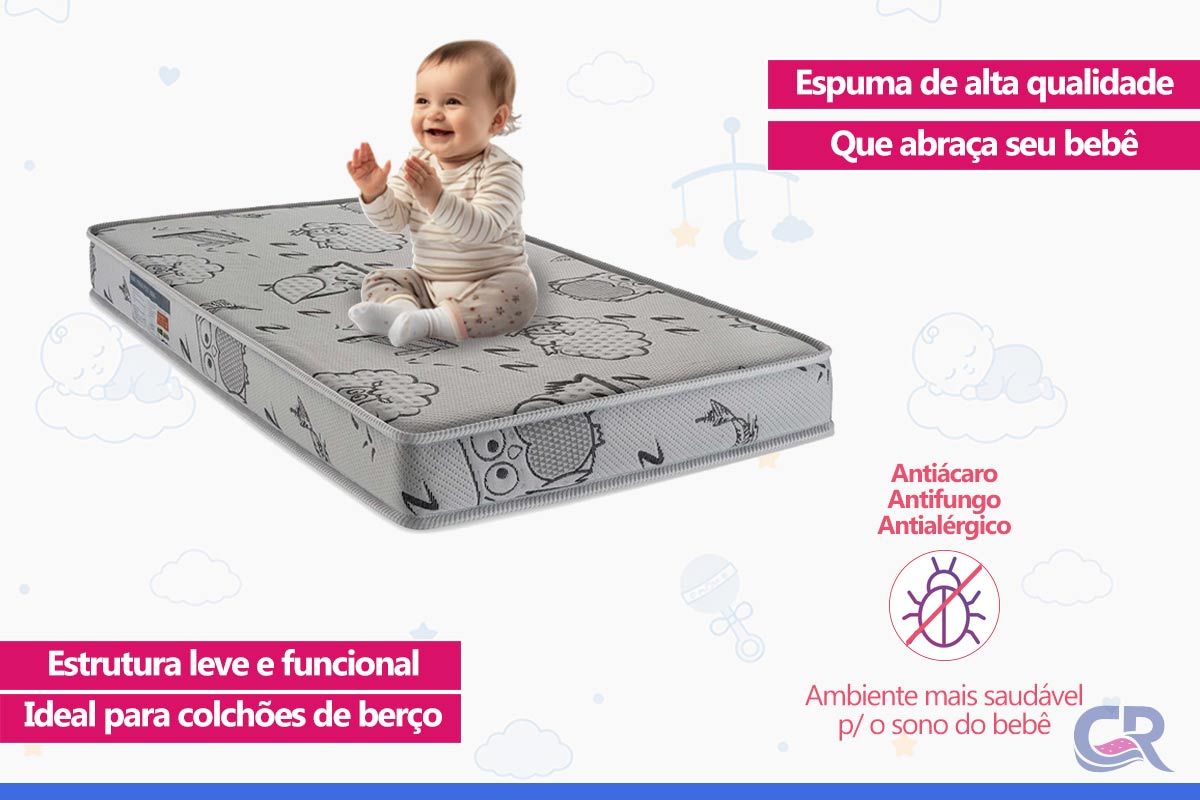 Colchão Ortobom D18 Petit Blanc Malha Colchão Ortobom D18 Petit Blanc Malha