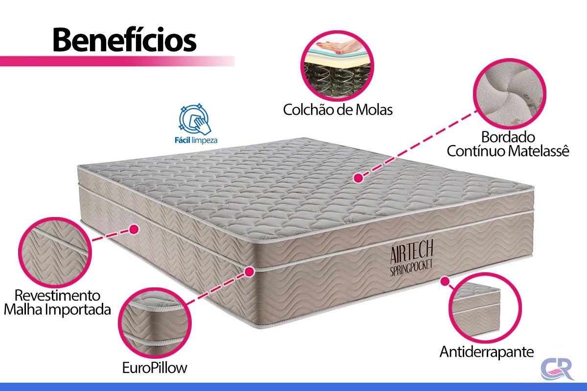Colchão Molas Ensacadas Ortobom Airtech