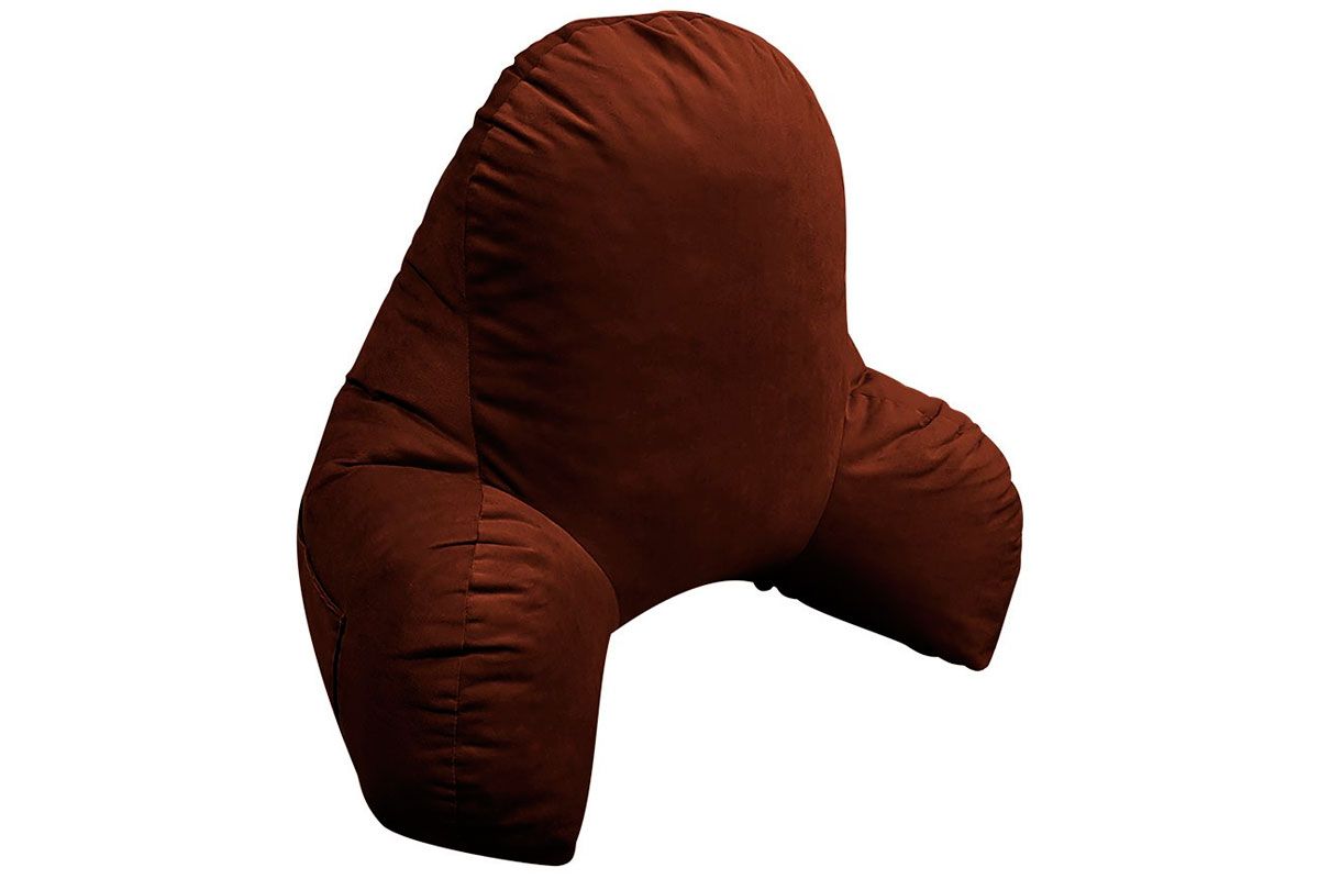Travesseiro Espuma Encosto Dino Veludo Brown Ortobom60x50x75