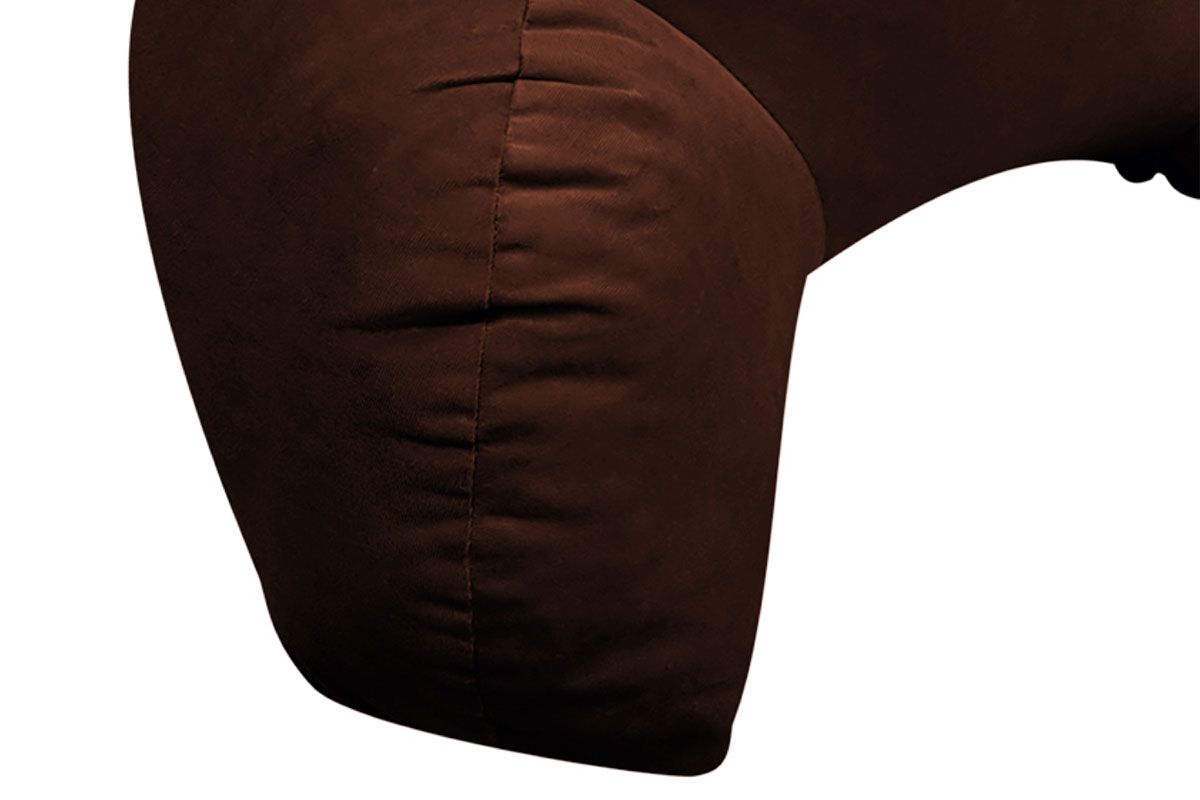 Travesseiro Espuma Encosto Dino Veludo Brown Ortobom