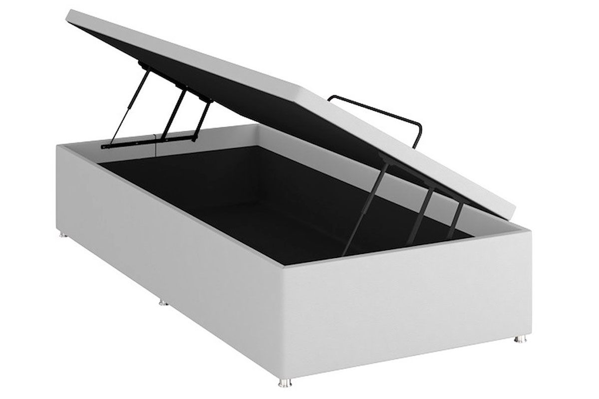Cama Box Baú Ortobom Physical Tecido WhiteSolteiro - 88x188x25