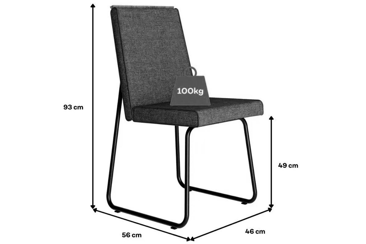 Sala de Jantar Completa Stellar 1597 Aço c/ Tampo Madeirado 160x90cm e 6 Cadeiras Lira - Carraro