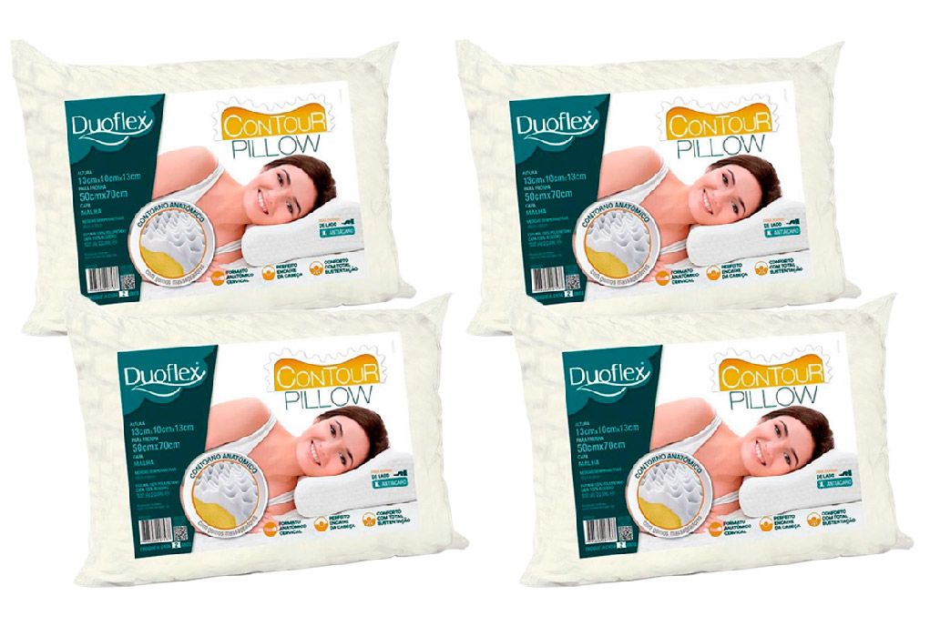 Travesseiro Espuma Contour Pillow TP2102 4Un Duoflex