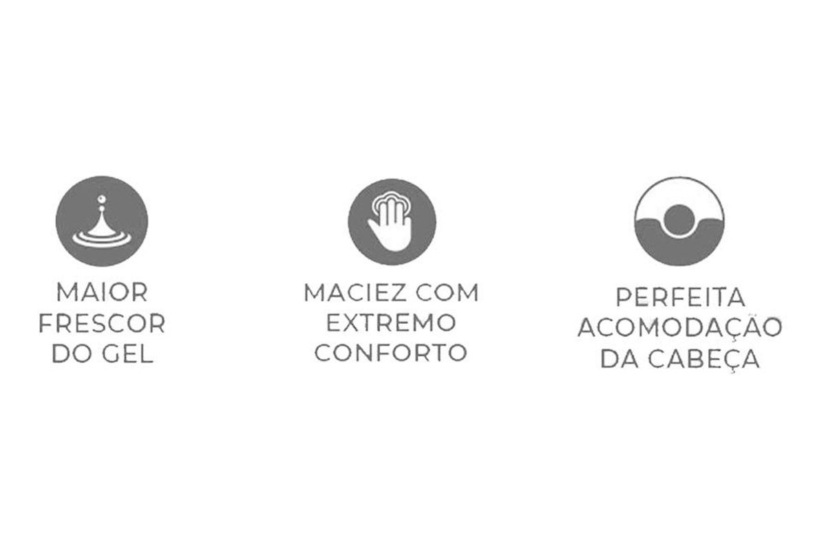 Travesseiro Viscoelástico Kit 4un Gelflex GN1100 Duoflex
