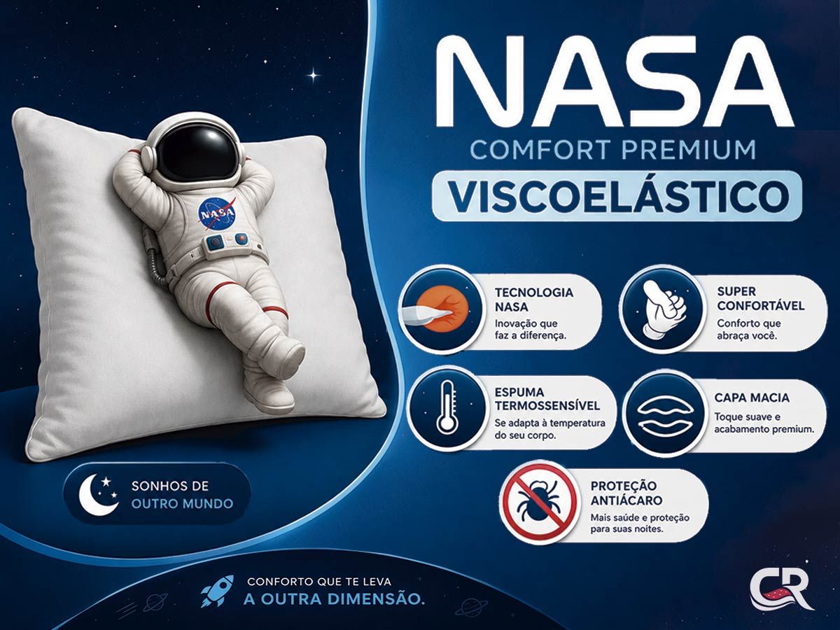 Travesseiro Viscoelástico Kit 4un Nasa RN1100 Duoflex
