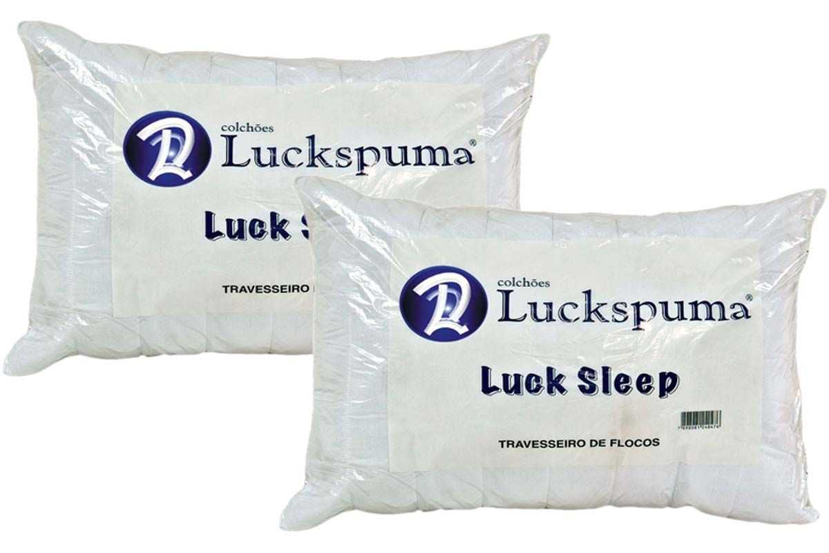 Travesseiro Espuma Sleep Flocos Kit 2un Luckspuma