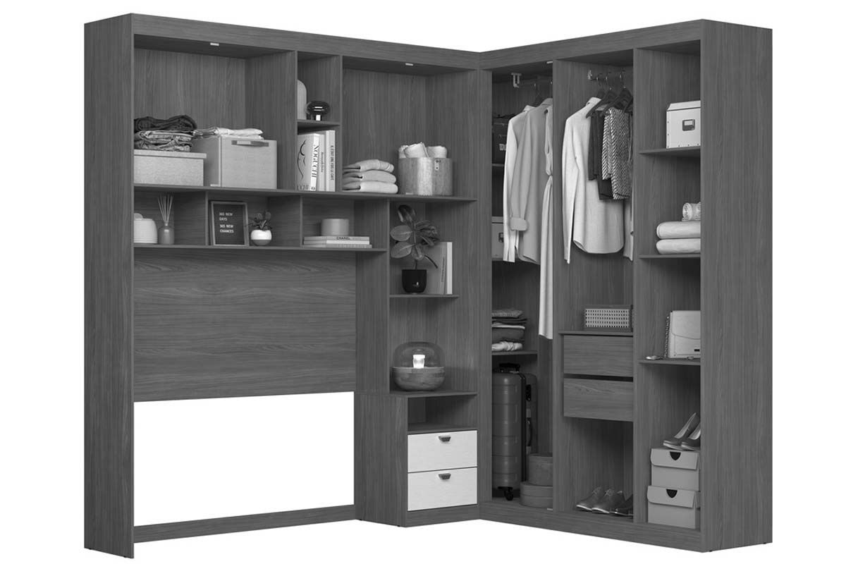 Quarto Casal Completo Guarda Roupa+Cômoda QC92 Santos Andirá