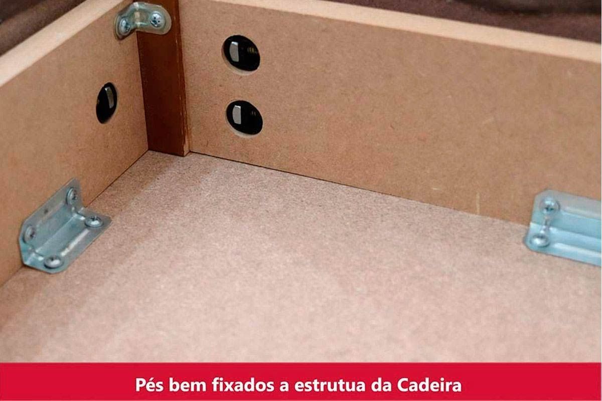 Sala de Jantar Completa Lins c/ Tampo Madeirado 120x80cm e 4 Cadeiras Vita - Henn