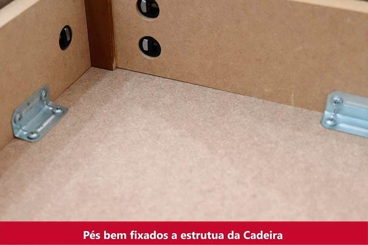 Sala de Jantar Completa Orus c/ Tampo Madeirado 120x80cm e 4 Cadeiras Vita - Henn