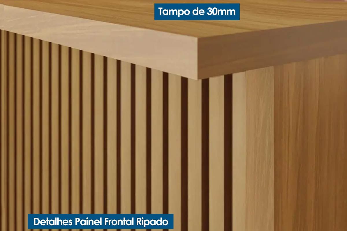Bancada Ilha Cozinha Nesher Marquesa c/1 Porta 3Gavs 120cm