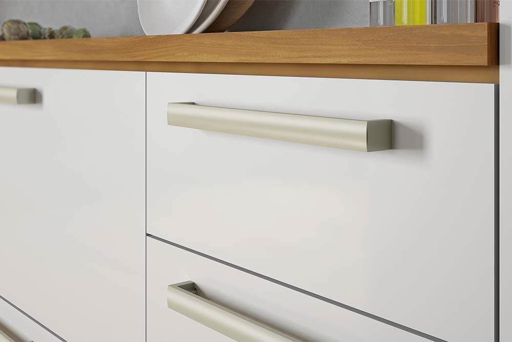 Bancada Ilha Cozinha Nesher Burguesa c/2 Portas 3Gavs 120cm